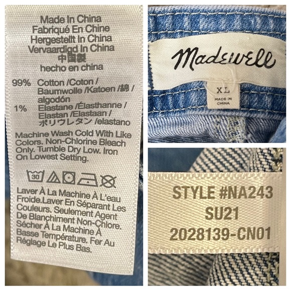 Madewell Denim Zip Smock-Waist Jumpsuit in Baisley Wash - Picture 7 of 7